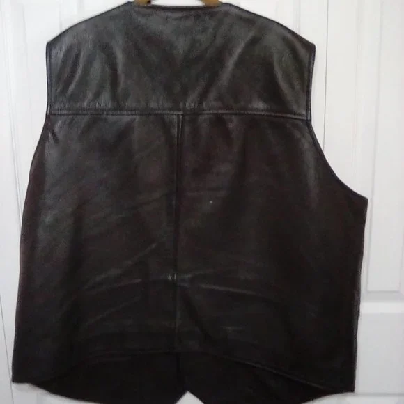 Men's Brown Coronado Leather Vest - Picture 2 of 11